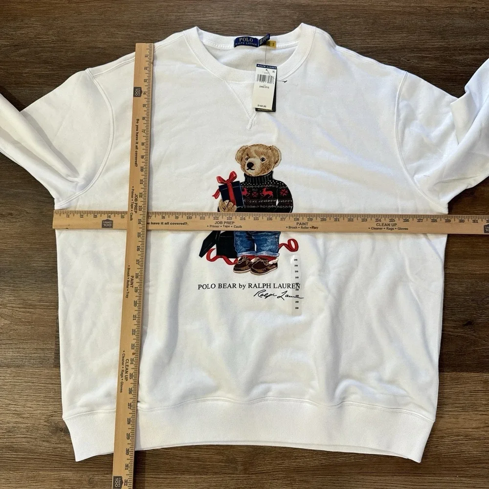 NWT Polo Ralph Lauren Christmas Bear Crewneck Pullover Sweatshirt‎ Sz 2XB
